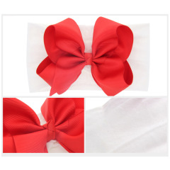 Amazon hot sale JOJO multi color kids large bow hair accessories headband for girls