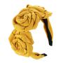 Wholesale solid color satin flower headbands for women hair holder rose crossed knot headband Wholesale solid color satin flower headbands for women hair holder rose crossed knot headband