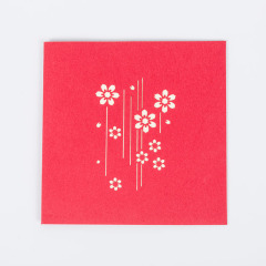Custom manufacture 3d pop up handmade paper new year greeting cards