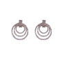 Fashion Exaggerated Geometric Three Circle Crystal Earrings for Beautiful Girls Fashion Exaggerated Geometric Three Circle Crystal Earrings for Beautiful Girls