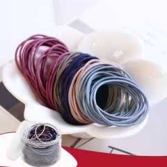 Wholesale ins hot 2mm custom elastic hair tie black elastic hair bands with packing