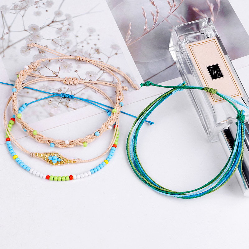 Wholesale Colorful Delicate Braided Cord Beads Bracelet Jewelry For Women Gift Wholesale Colorful Delicate Braided Cord Beads Bracelet Jewelry For Women Gift