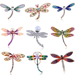 New butterfly Brooches for Women Plated Metal Enamel Pins Small Insect Jewelry Bumble dragonfly brooch crystals