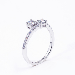 Wedding 925 sterling silver ring diamond engagement silver moissanite ring