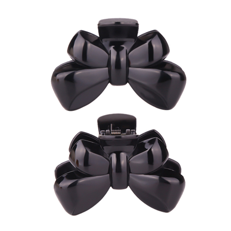 Wholesale custom women accessories plastic bow girls ponytail hair  clip claws for daily life