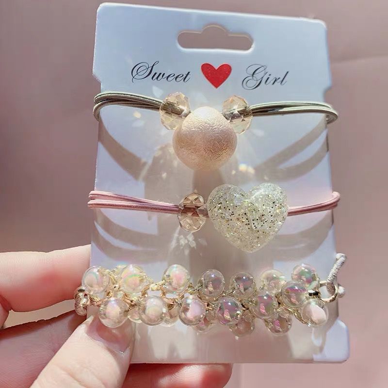 amazon ins fancy 3PCS hairband elastic hair tie pearl for Women Girls amazon ins fancy 3PCS hairband elastic hair tie pearl for Women Girls