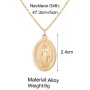 2020 hot sale creative retro style gold-color oval shape portrait coin necklace 2020 hot sale creative retro style gold-color oval shape portrait coin necklace