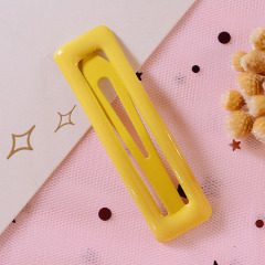 Cheap ins candy color geometric hair clip pu clip in hair extensions