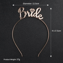 amazon ins fancy custom wedding letter headband for bridal