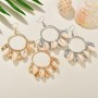 2019 Latest fashion jewelry for women gold silver string sea shell earrings