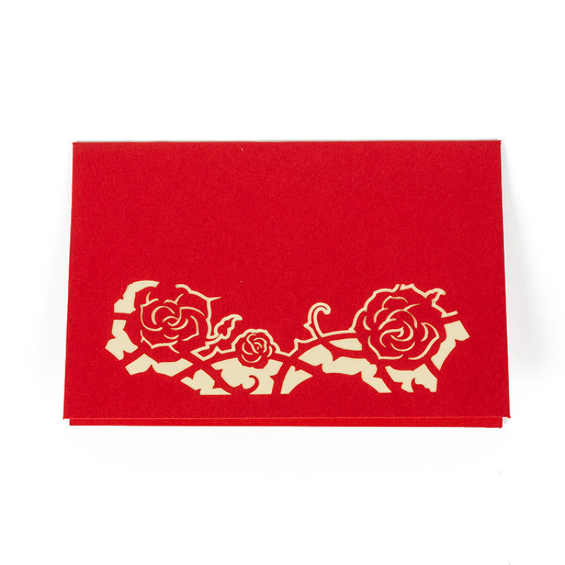 Luxury Handmade Wedding Printing 3d Pop Up Card Wedding Invitation Card