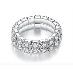 Korean jewelry two finger mixed batch elastic finger ring