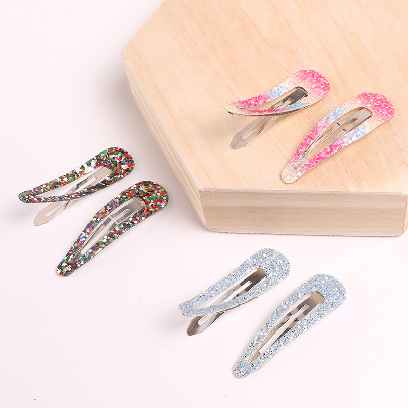 wholesale custom 30pcs ins korean autumn winter glitter girls children's hair pin baby