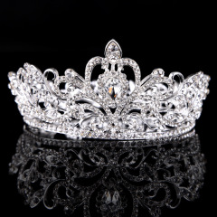 korea Alloy tiara birthday party Handmade Wedding Bridal round kids pageant crowns