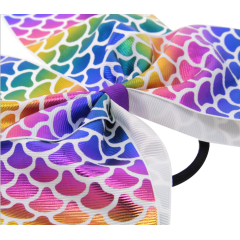 2020 Hot Fashion Rainbow JOJO Bow Elastic Organic Hair Tie for Girls Hair Accessories