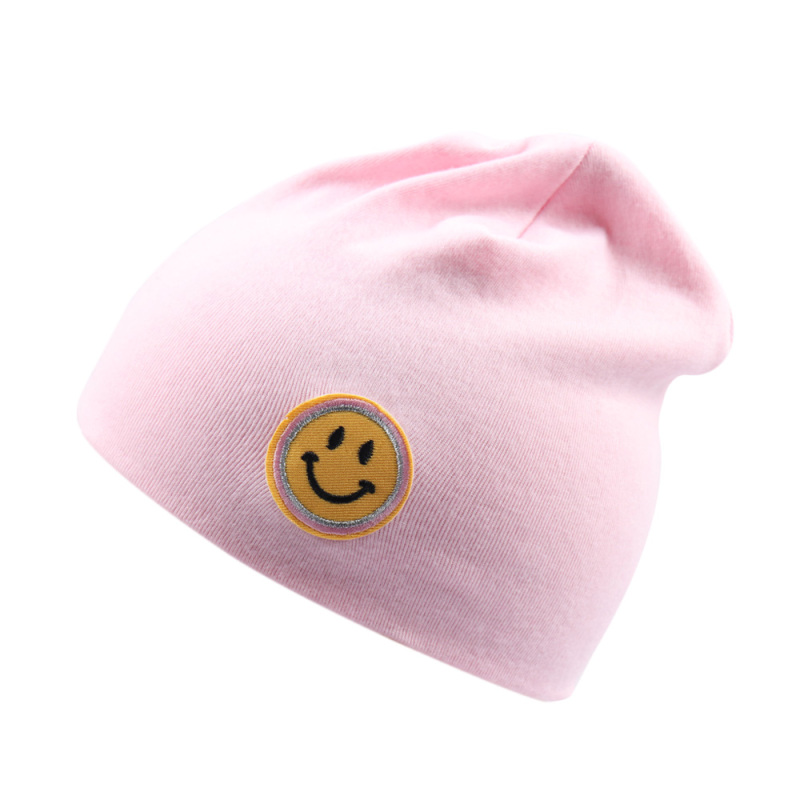 Wholesale embroidered logo emoji beanie unisex winter kinted hats