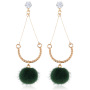 wholesale pom pom crystal women long winter artificial fur ball earring