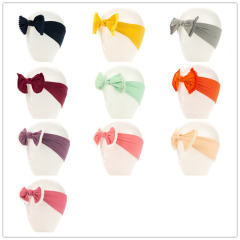 wholesale plain elastic children hair accessories flowers headbands