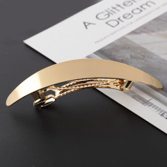 2020 amazon ins fancy girl gold and silver arch Simple Geometric Irregular Square metal barrettes hair clips pins for women