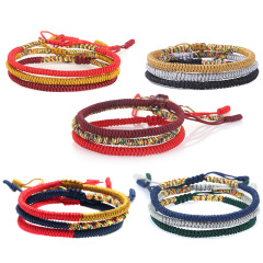 Fashion Red Color Tibetan Buddhist Handmade Lucky Rope Macrame Bracelet Fashion Red Color Tibetan Buddhist Handmade Lucky Rope Macrame Bracelet