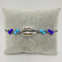 Handmade Women Accessories Beaded Strand Natural Seashell Hand Knit Shells Friendship Bracelet