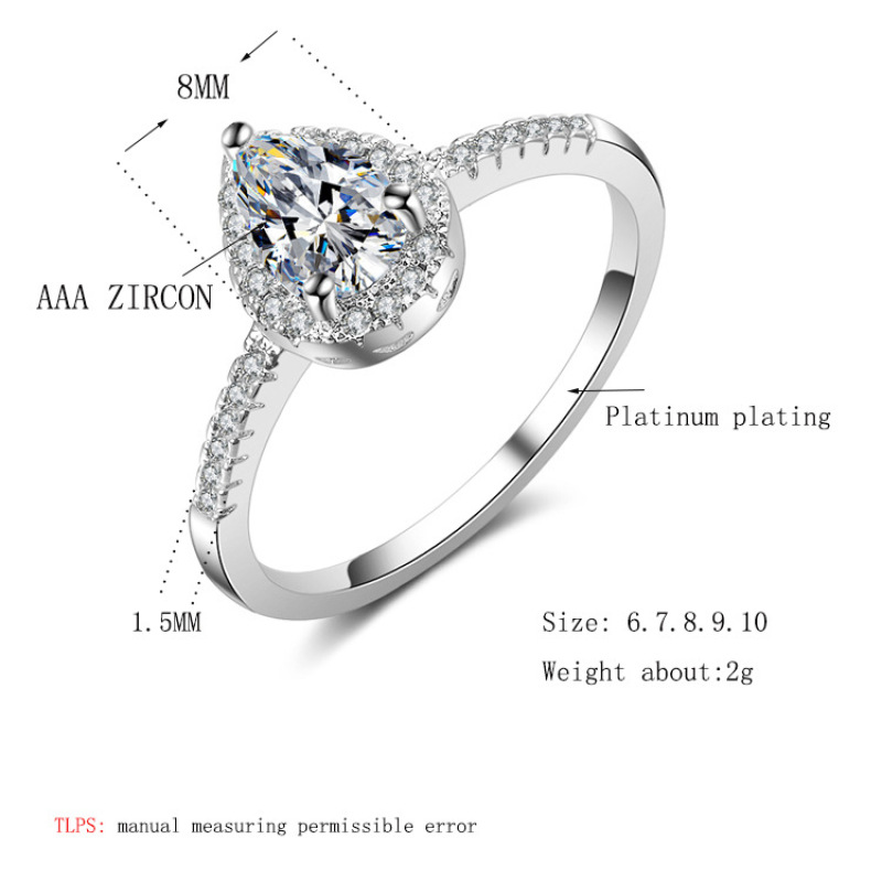 925 Sterling Silver Zircon Gemstone CZ Simple Statement Ring Engagement Ring 925 Sterling Silver Zircon Gemstone CZ Simple Statement Ring Engagement Ring
