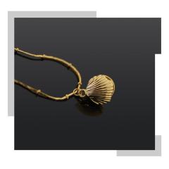 Fashion 18K gold pendant europe vintage jewelry baroque brass copper pearl necklace