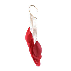 Fashion wholesale super fairy feather bohemian long tassel earless earrings