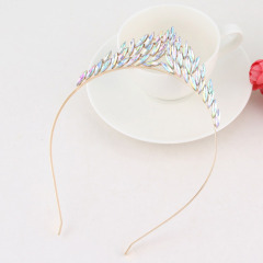 2020 Hot Fashion Victoria Retro Handmade Pearl rhinestone Headband Women Colorful Hairband
