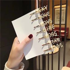 Gold hair accessories clipcrystal rhinestone metal women pearl letter Hair pins Gold hair accessories clipcrystal rhinestone metal women pearl letter Hair pins