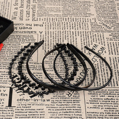 Women men Protection Resin sport unisex spring Wavy Metal Hair Hoop Band