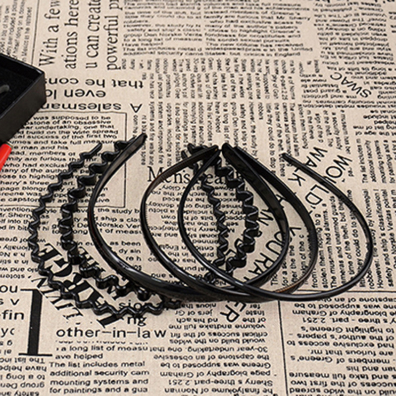 Women men Protection Resin sport unisex spring Wavy Metal Hair Hoop Band