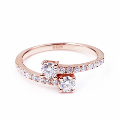 Wedding 925 sterling silver ring diamond engagement silver moissanite ring