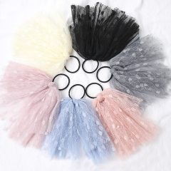 korean bulk custom Super fairy solid color ribbon elastic chouchou lace hair ties korean bulk custom Super fairy solid color ribbon elastic chouchou lace hair ties