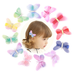 Korean Super Beauty Children's Baby Fancy Chiffon Butterfly Hair clips for Girls Korean Super Beauty Children's Baby Fancy Chiffon Butterfly Hair clips for Girls