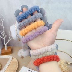 custom ins eco-friendly Women girl Fashion janpan korean plush scrunchy elastic hair ties