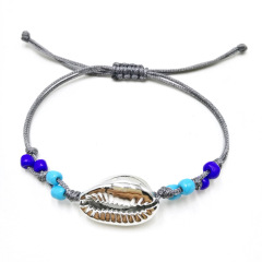 Handmade Women Accessories Beaded Strand Natural Seashell Hand Knit Shells Friendship Bracelet