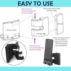 2020 new style foldable adjustable cell phone stand for notebook screen side holder