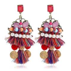 2020 custom fashion girls women african inspired jewelry bohemia  retro drop earring tassel for women