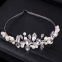 women girl korea fashion hair band crystal wedding bridal pearl headband wedding