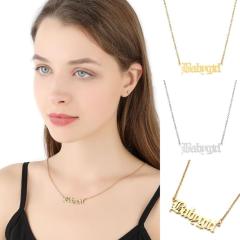 amazon gift titanium cheap engrave alphabet letter stainless steel personalized name necklace