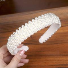 White Hairband Headwear Headdress Wedding Hair Accessories Pearl Headbands for Women Ladies