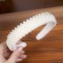 White Hairband Headwear Headdress Wedding Hair Accessories Pearl Headbands for Women Ladies