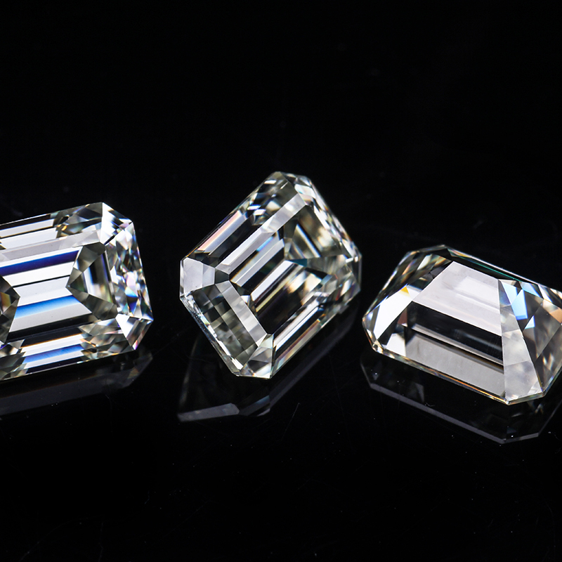 Raw jewelry DEF vvs loose rough moissanite pendant Emerald diamonds