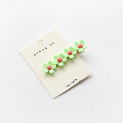 New vintage girl korea hair pin fabric flower women hair accessories clips
