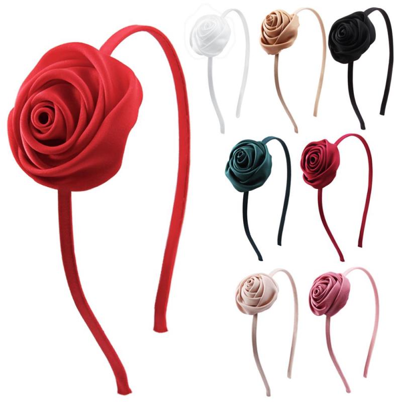 Women fashion hair accessories silk velvet rose flower headbands Women fashion hair accessories silk velvet rose flower headbands