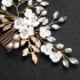 Bride Rhinestone Jewelry Pearl Hair Accessories Wedding Bridal Hair Combs