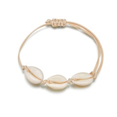 2019 Fancy jewelry nautical rope bracelet women seashell leather anklet for women