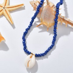 Stylish jewelry for women big shell decorate for african beaded necklace
