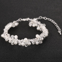 Beauty zodiac party bride crystal silver jewelry  pearl charm wedding  beaded bracelet